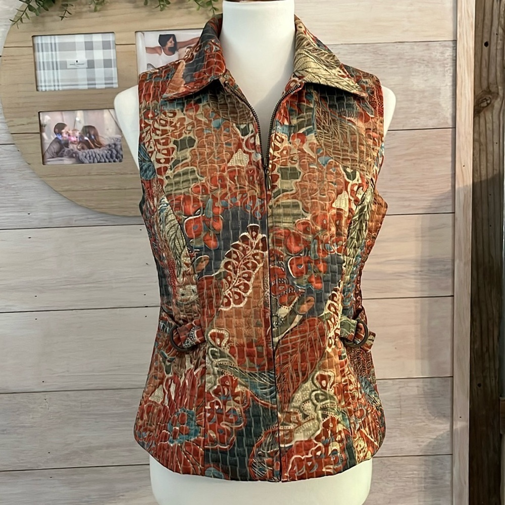 Petite Sophisticate Green dress Vest SP
